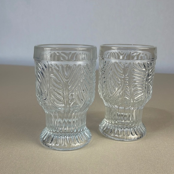 Other - Vintage Embossed/Textured Bar Glasses (set of 2)